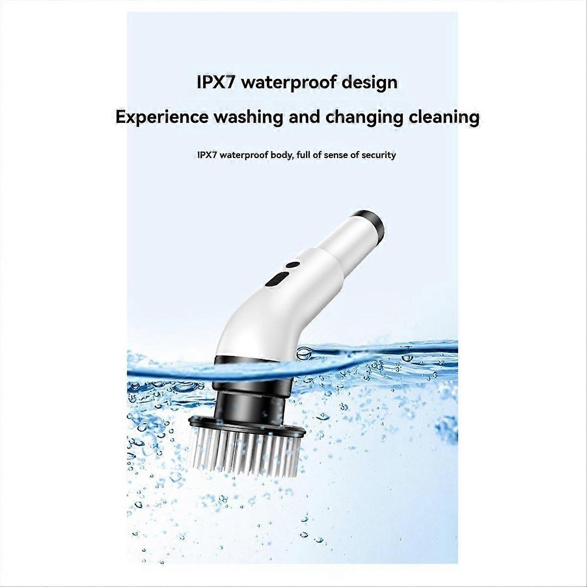 9 Replaceable Brush Heads Electric Scrubber Cordless Cleaning Brush