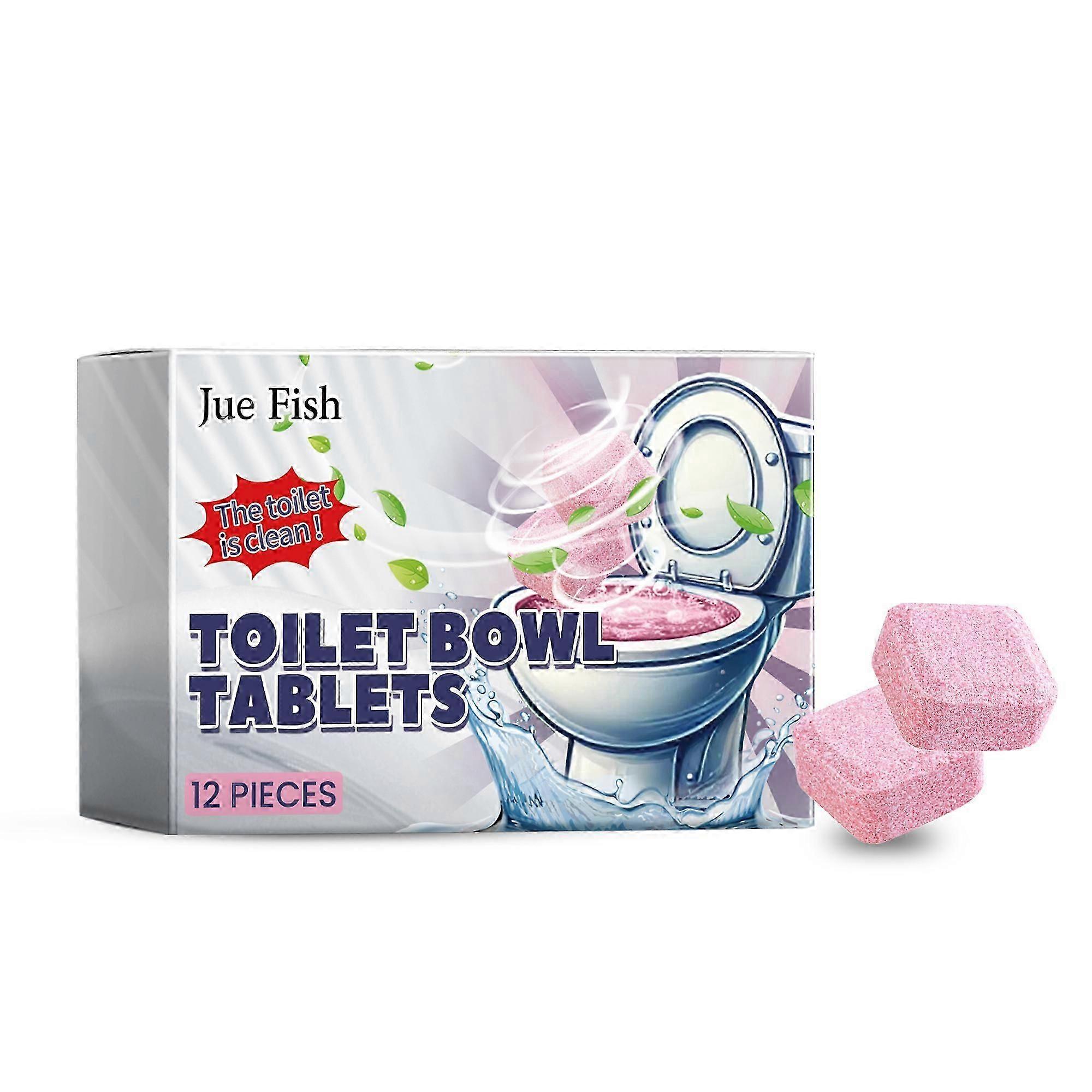 Effervescent Toilet Cleaning Tablets  Fast Dissolving Stain Remover  Deodorizer  Natural, Safe, 12Pack for Deep Cleaning  Odor Control