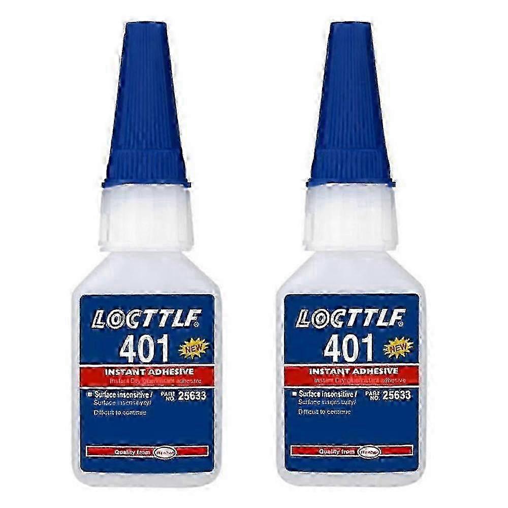 2pcs Loctite 401 Instant Fast Adhesive 20ml Bottle Stronger Super Glue Multi-purpose Fix Hot Super Strong Liquid Colorless Glue