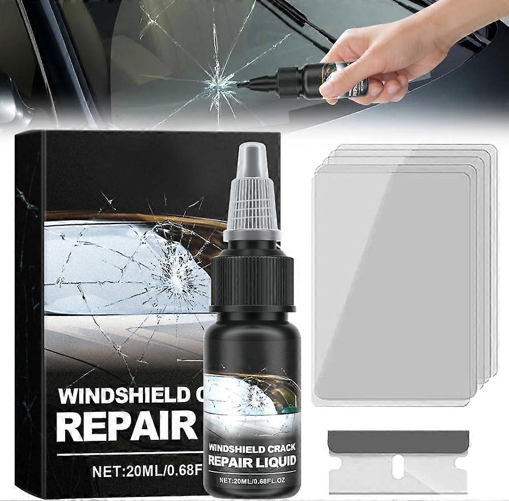 Windshield  Kit for Car Glass Chips and Cracks, Stops Crack Spread, Clear Finish, DIY Use