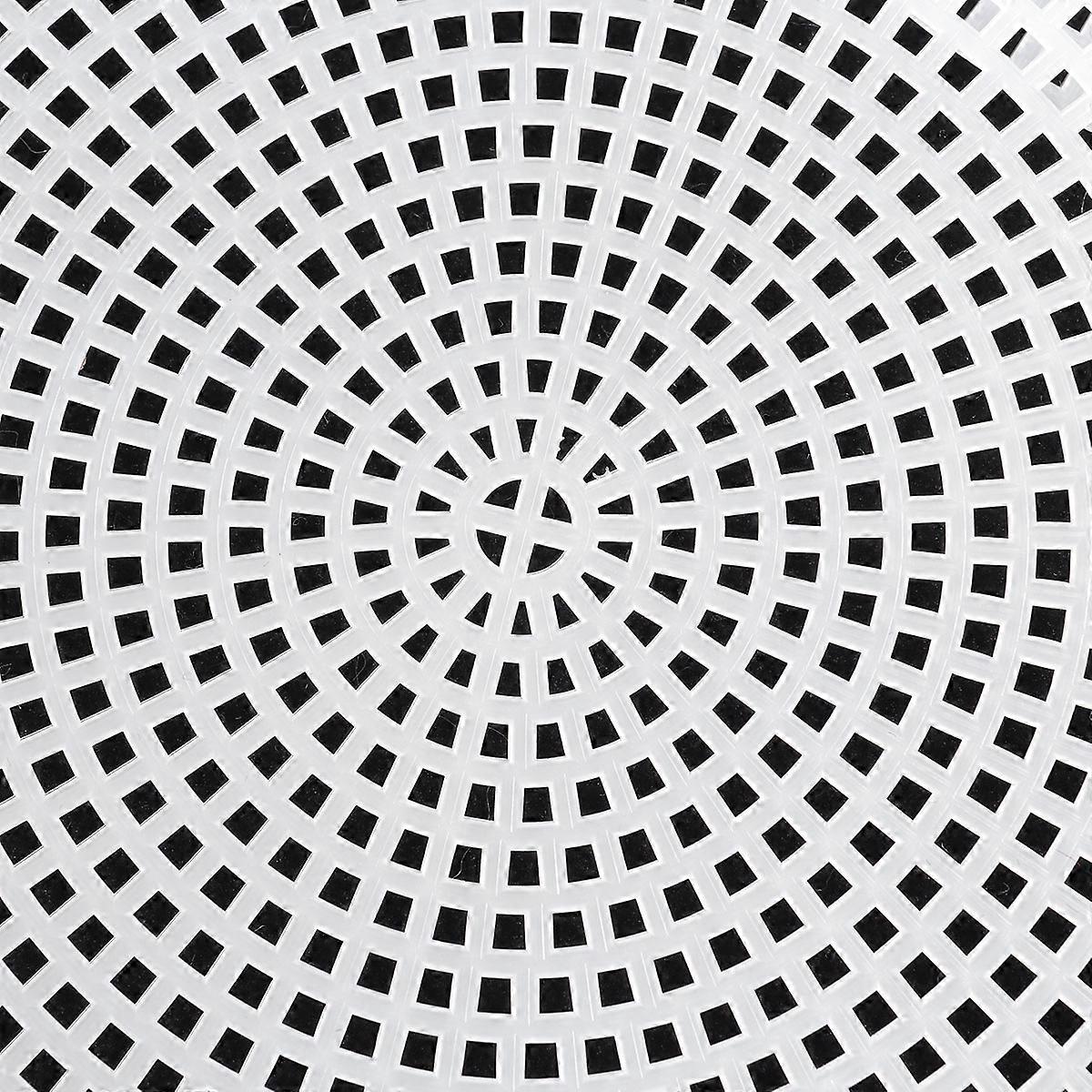 20PCS DIY Round Cross Stitch Plastic Grid Plate 3D Embroidery Mesh Sheet DIY Bag Bottom Liner Board Manual DIY Mesh Piece for DIY Use White Size 11.5c