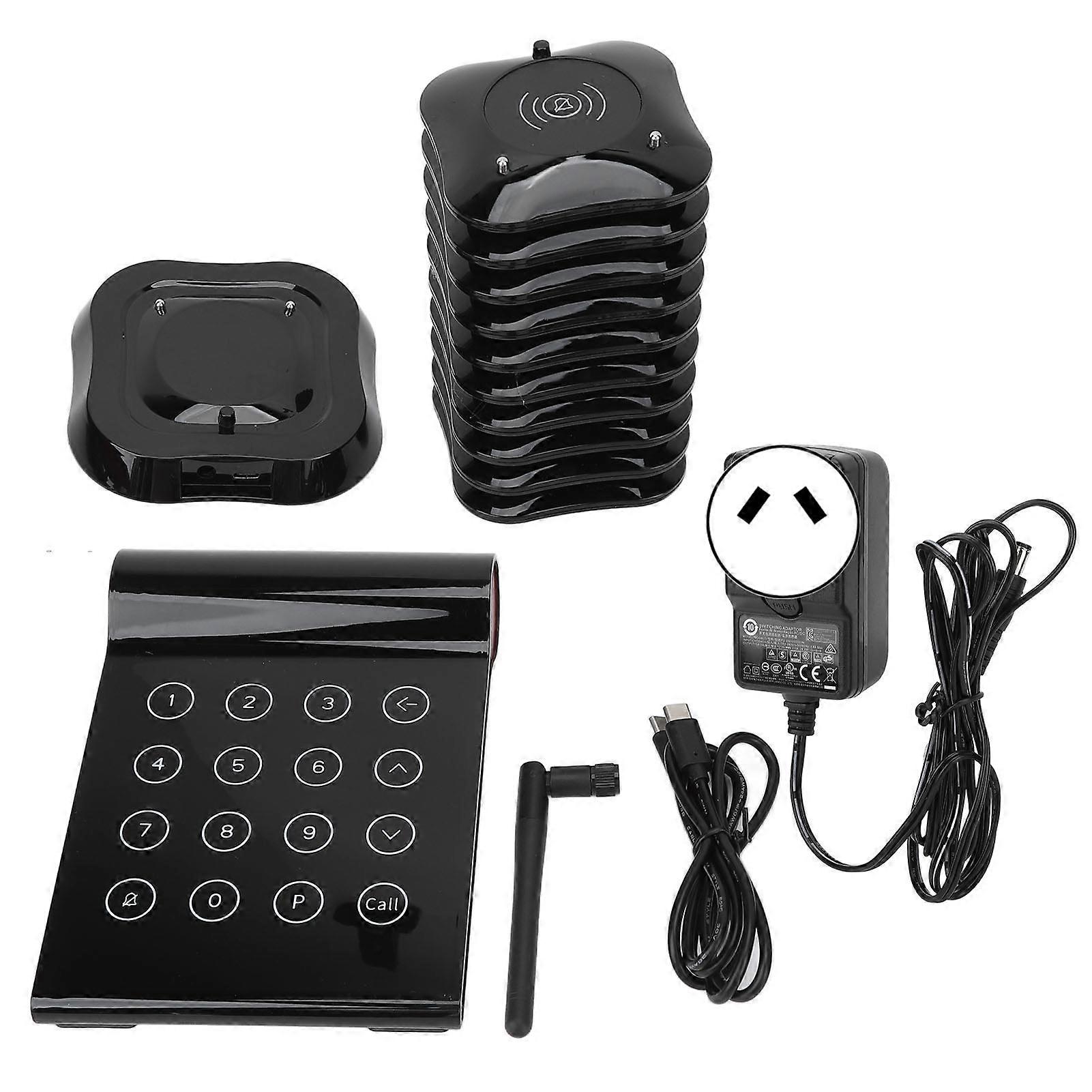 Restaurant Pager System with 10 Pagers Touch Control Dual Charging Wireless 1000m Range