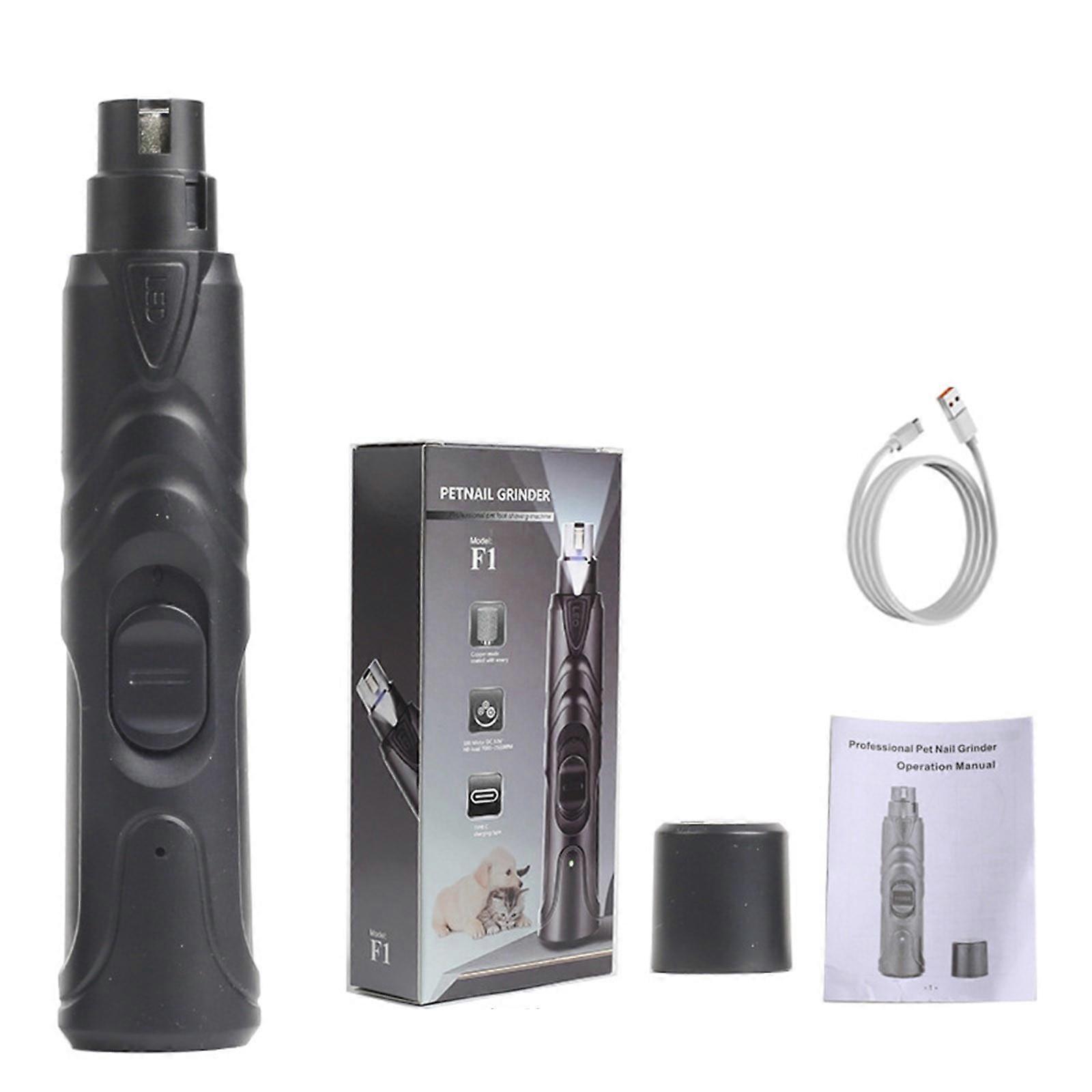 2-Speed Bird/Dog Nail Grinder with LED Light, Quiet & Low-Vibration, Touch-Switch, Compatible with Pets with Hard/Thick Nails