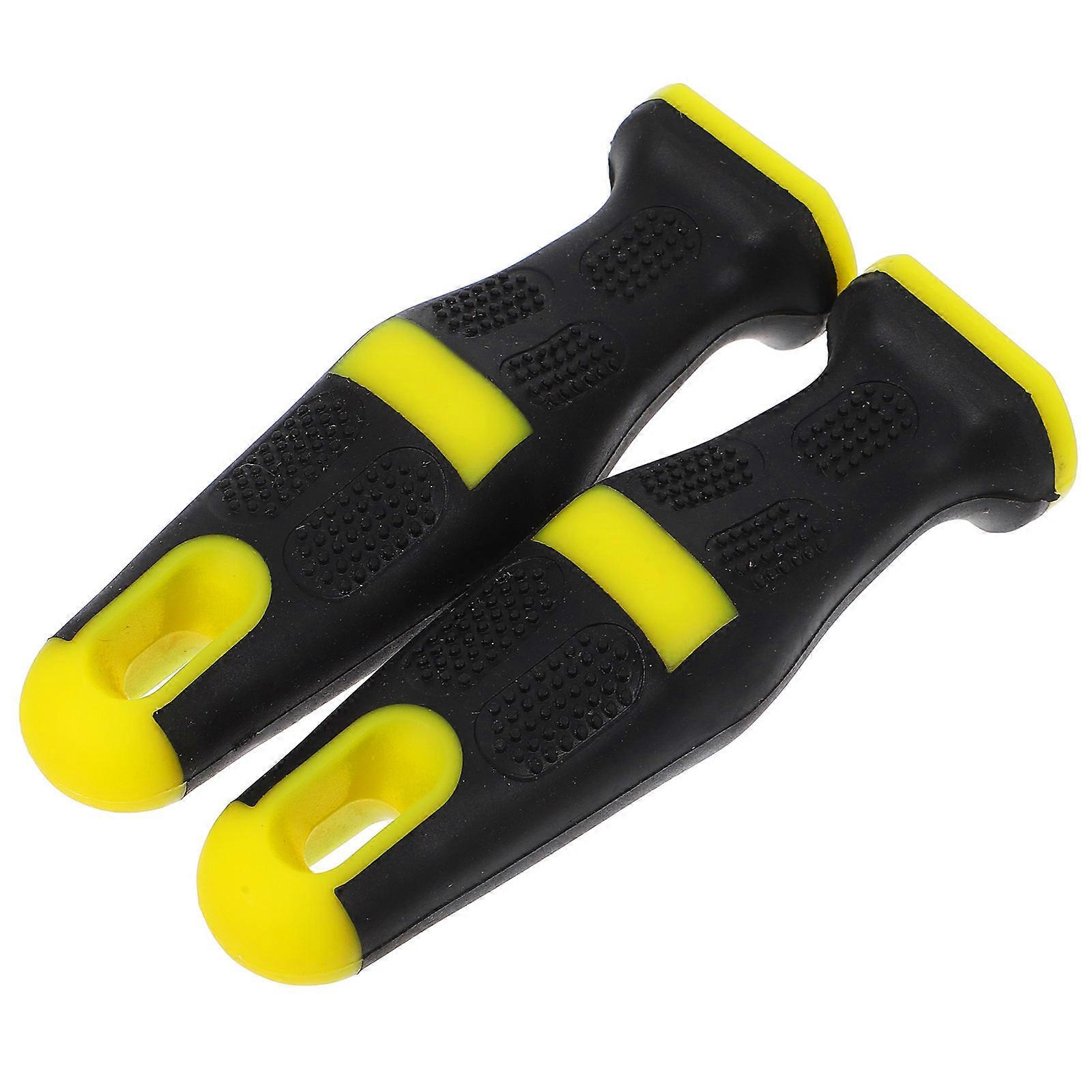 Anti-Slip Handle Sturdy Cutter Handle for Files with 2Pcs Plastic Grip