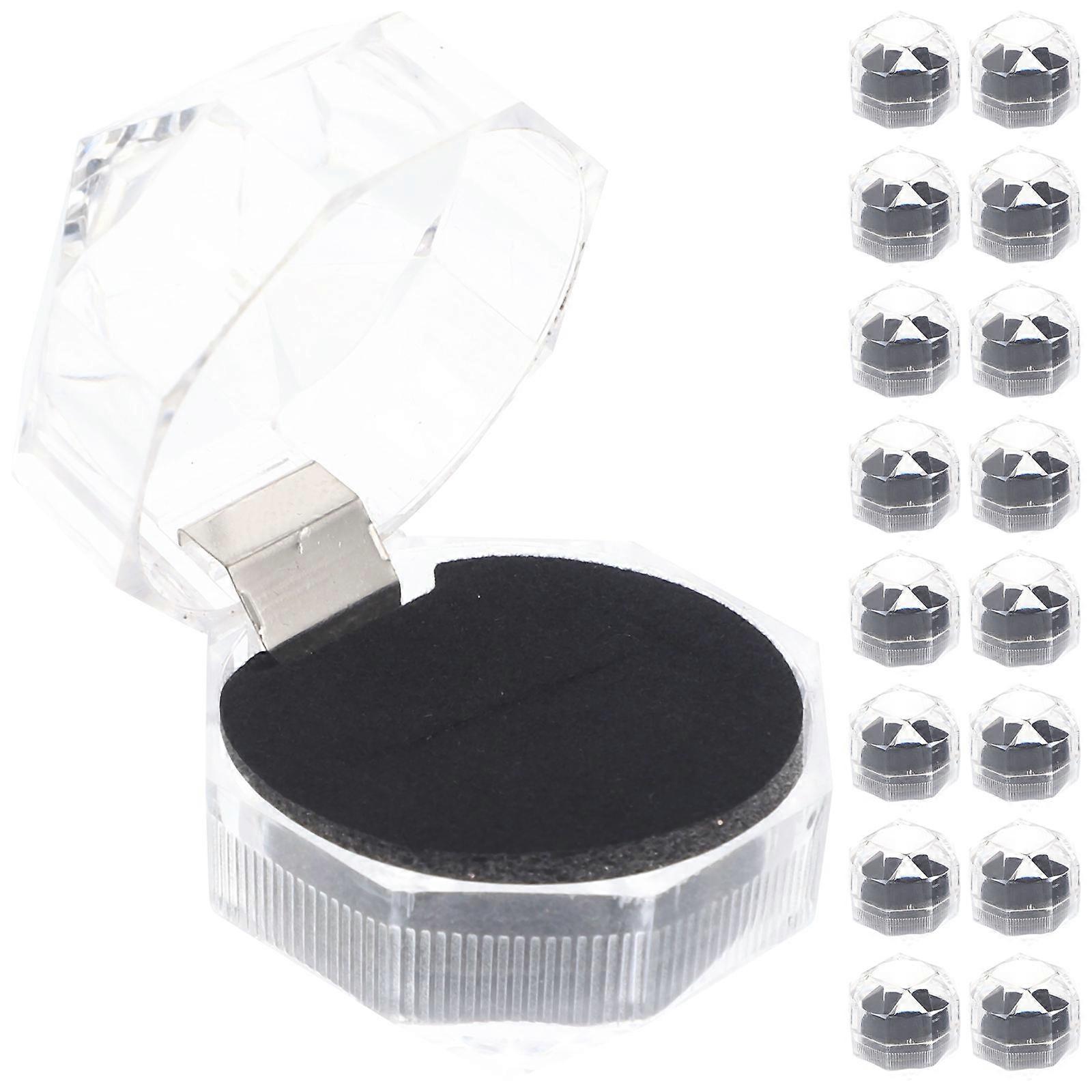Ring Cases Transparent Proposal Ring Boxes for Engagement 60Pcs