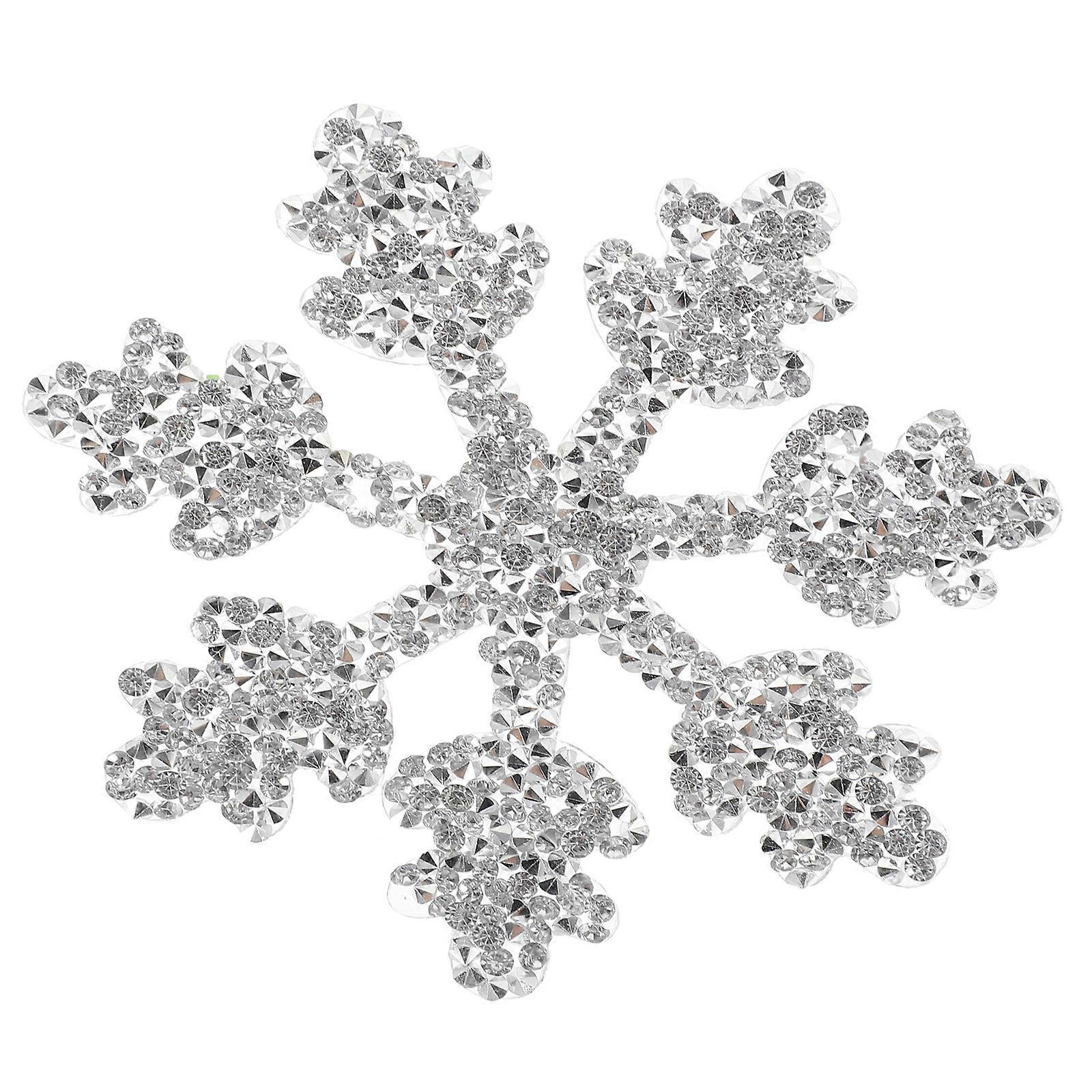 3Pcs Rhinestone Snowflake Applique Iron on Patch for Clothes DIY
