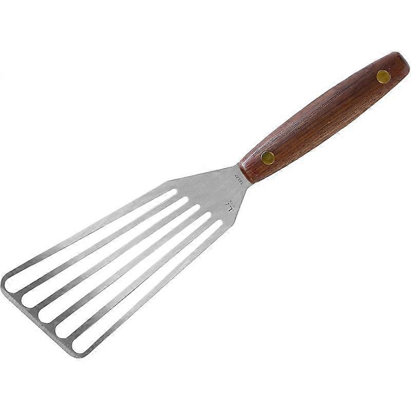3" x 6" Chef's Slotted Turner, Right-Hand, Walnut Handle