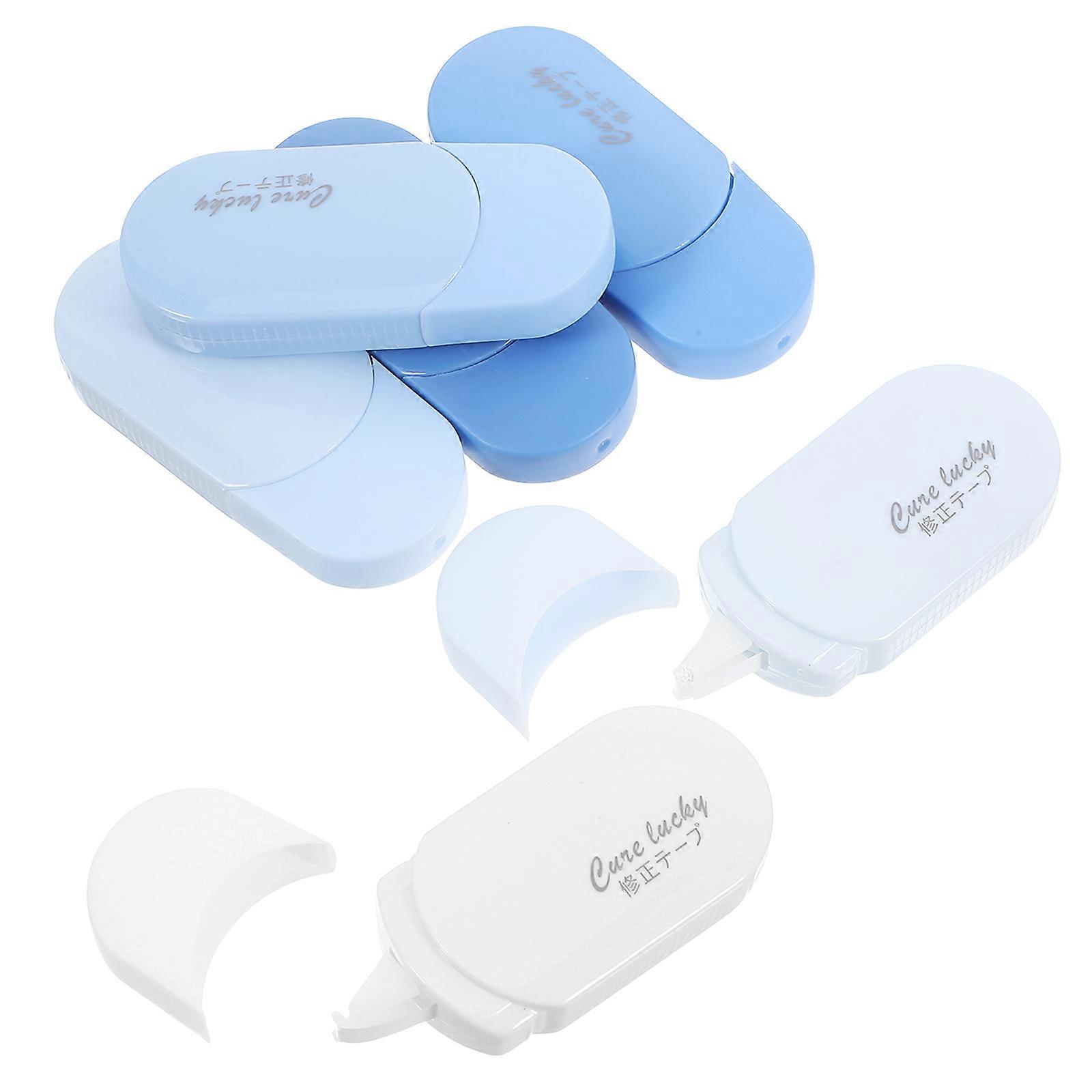 Blue Correction Tape Set for Fountain Pen Use Portable and Compact Plastic Case with Break