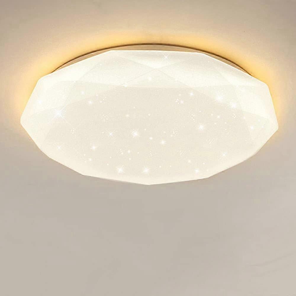 LED Ceiling Light 13.8in Dimmable Flush Mount with Adjustable Brightness and 3Color Temperature