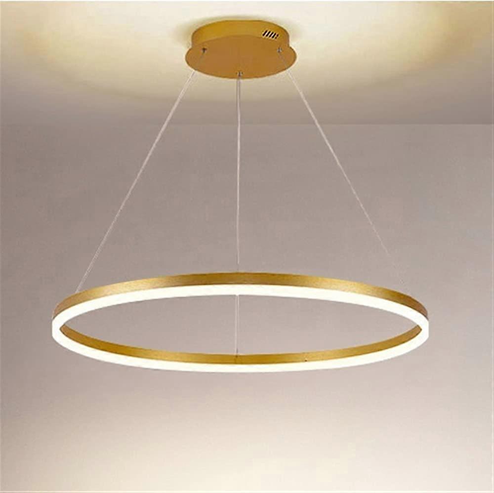 LED Ceiling Light Gold Round Acrylic Dimmable Chandelier Ring Bright Glare Lighting 40CM 25W
