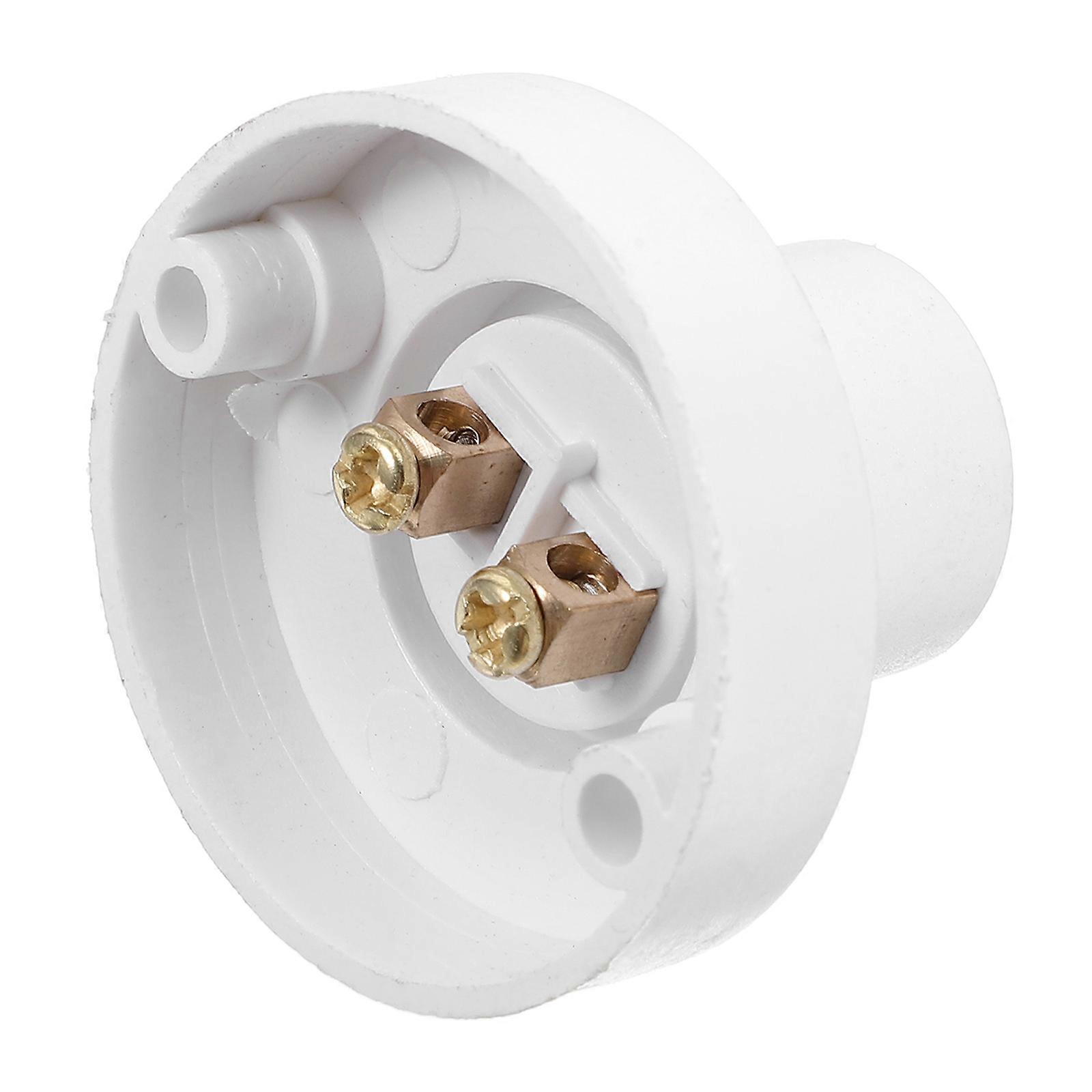 White PC Material E14 Bulb Socket for Home Use Durable and Safe Small Bulb Holder 1 Piece