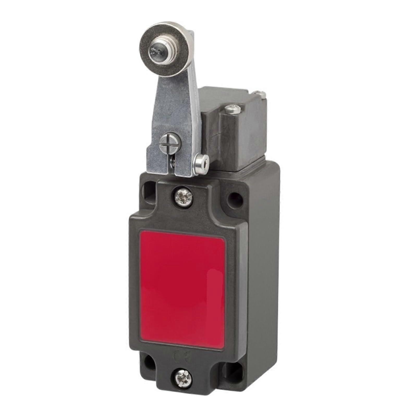 Safety Limit Switch with Roller Lever Arm, Durable Industrial Build for Accurate Position Detection