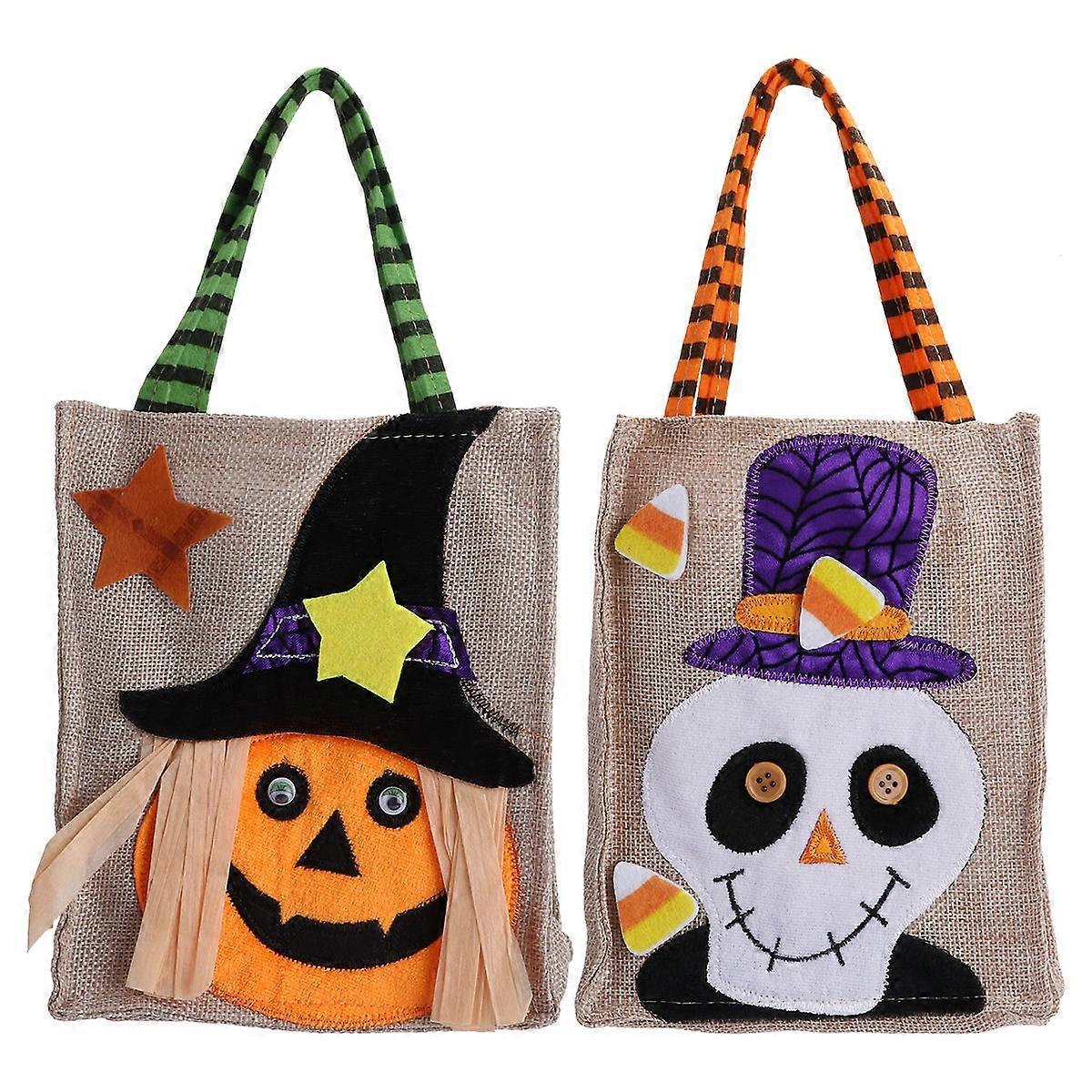Halloween Tote Candy Bag for Storage 4Pcs Creative Cosplay Props Assorted Color