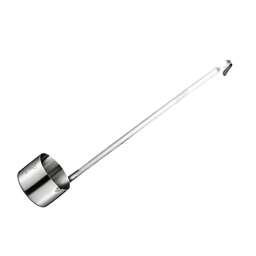 Sauce Ladle Handle Spoon Flat Bottom Dipper Stainless With Hook 500ml
