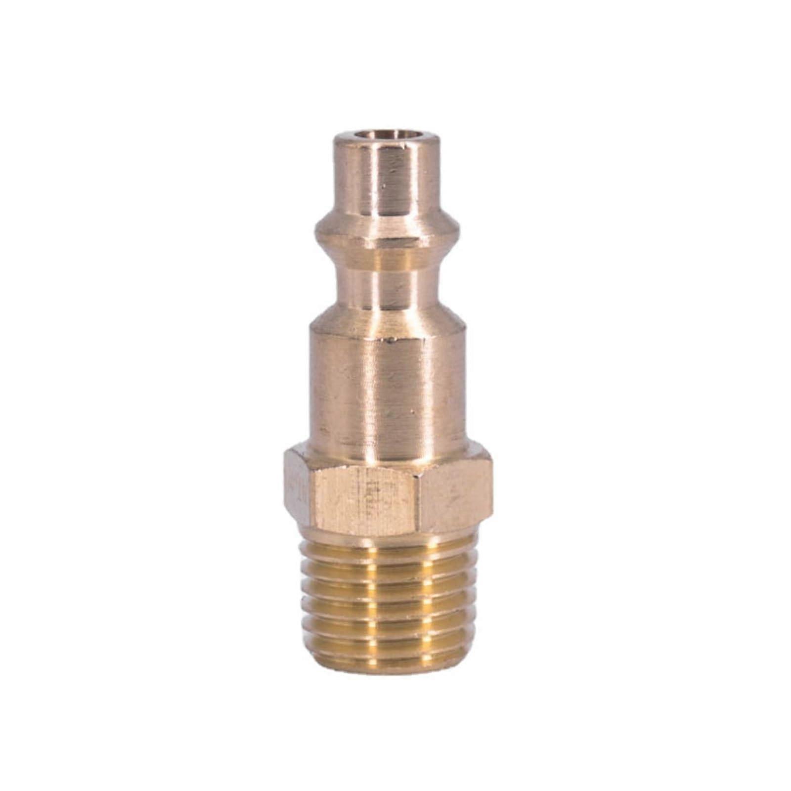 1/4' NPT Male Plug Pneumatic Fitting Durable Copper Air Compressor Coupler Quick Connect Adapter