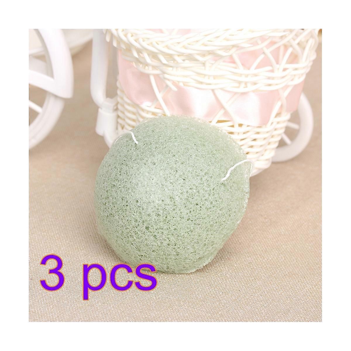 Face Sponge Sponge Exfoliating for Sensitive Skin Green