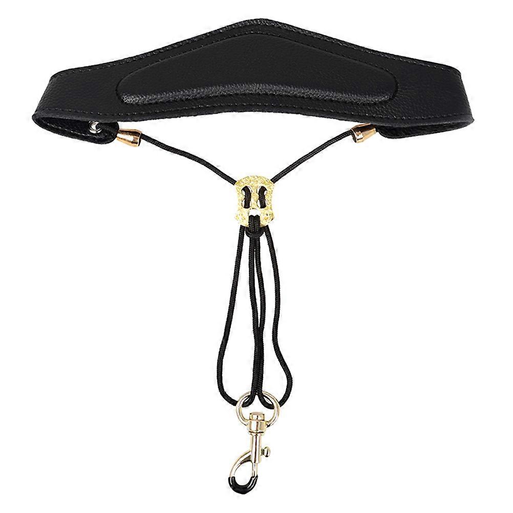 Justerbar saksofonhalsrem med metallkrok for saksofon