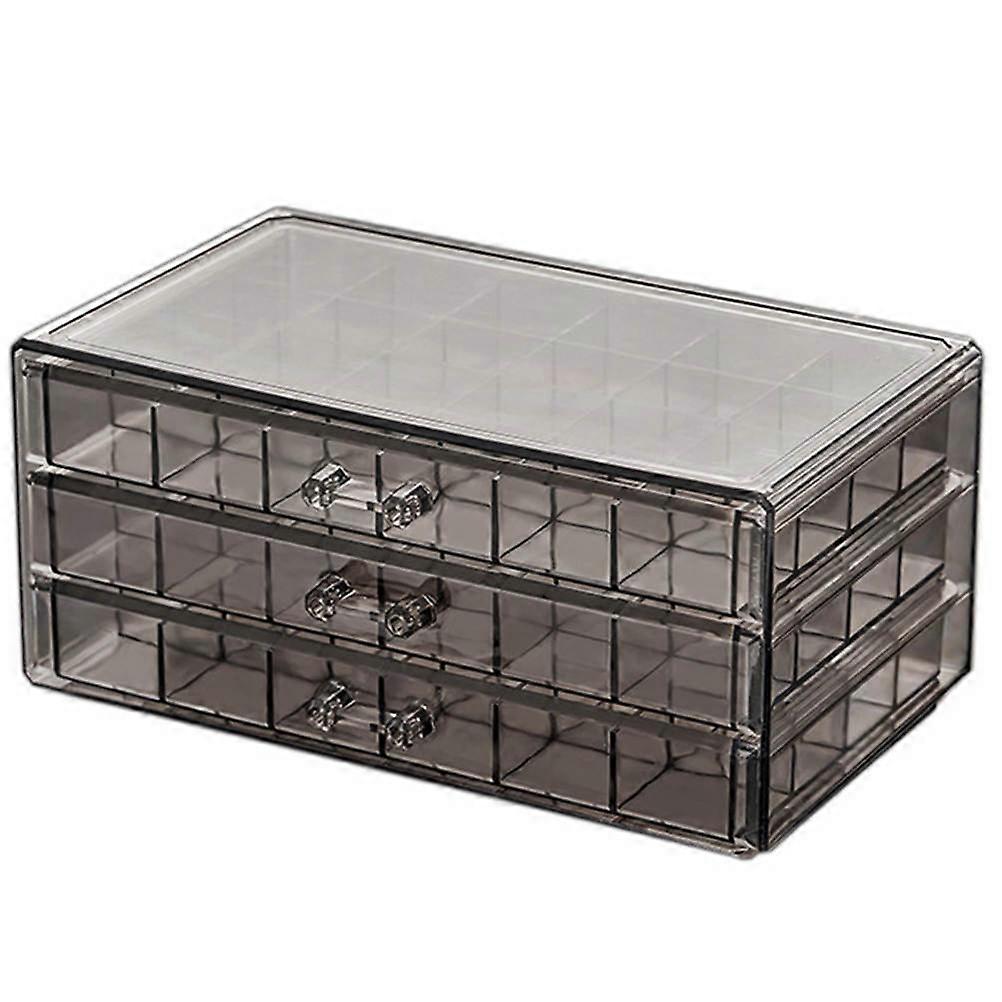 Clear Jewelry Box for Storage with Plastic Material and 72 Grids