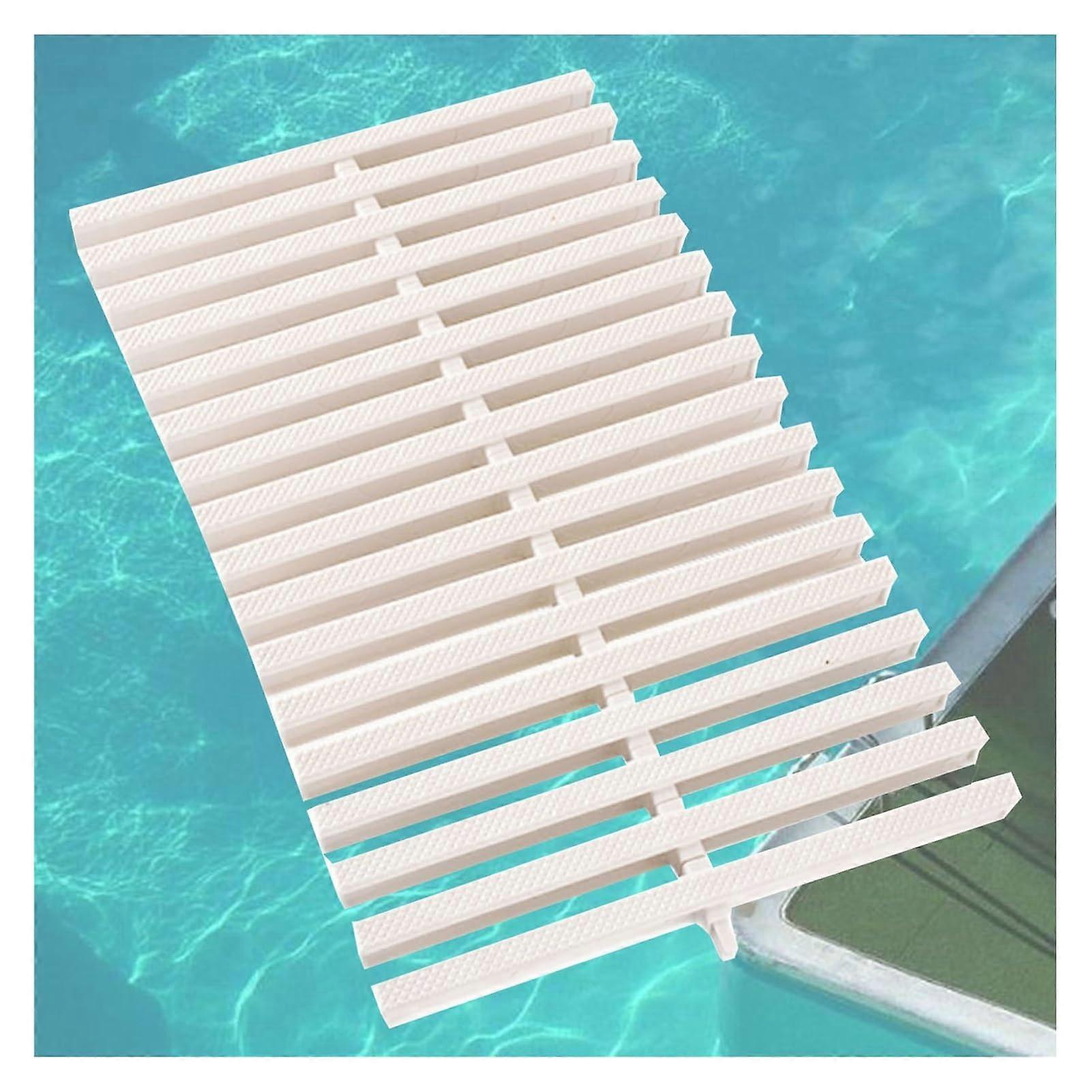 Swimming Pool Drain Grating AntiClog SlipResistant Overflow Cover 250KG Load 2PCS White