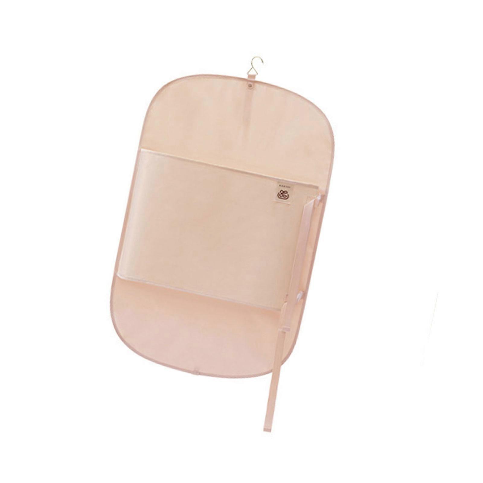 Quick and Simple Garment Compression Storage Board Featuring Dust Cover Foldable Design for Efficient Closet  Pink