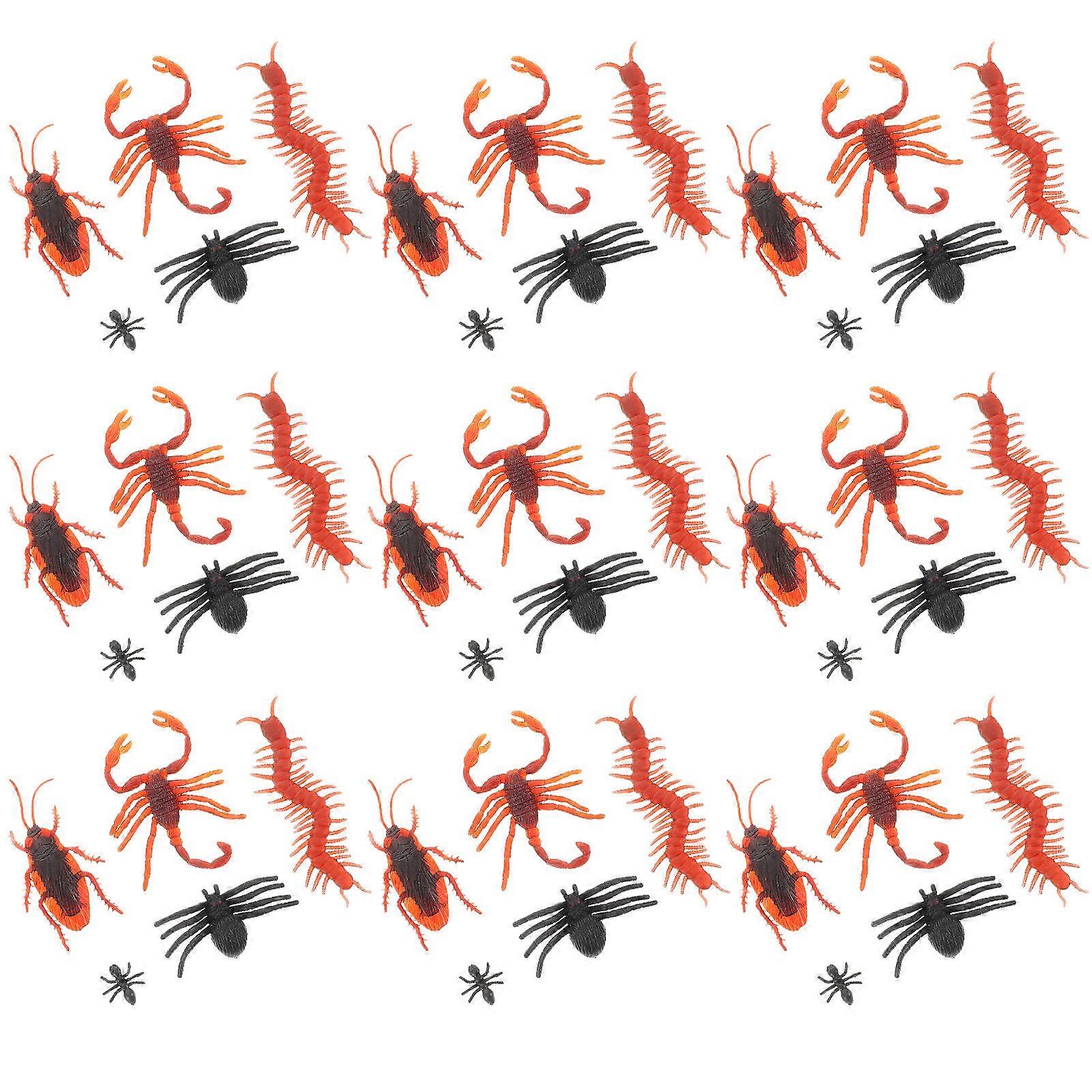 Simulation Gecko Plastic Fake Insects 50Pcs for Prank and Party Use