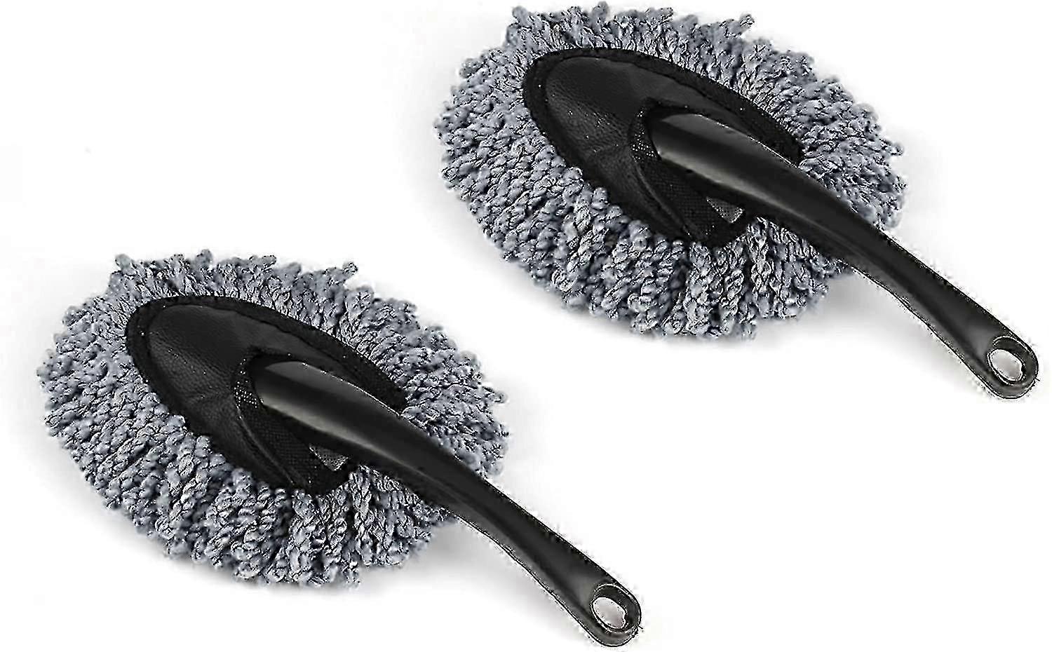 26-27 2 Pack Mini Microfiber Car Dash Duster Brush,multi-functional Car Cleaning Brush