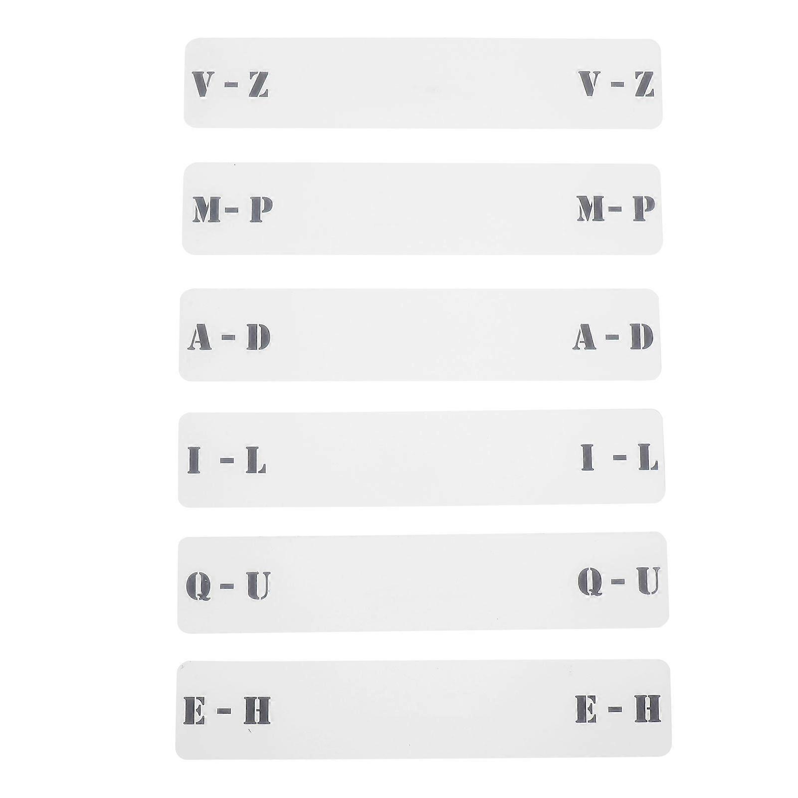 Horizontal Acrylic Record Dividers for Cd Classification Label Card 6Pcs Clear