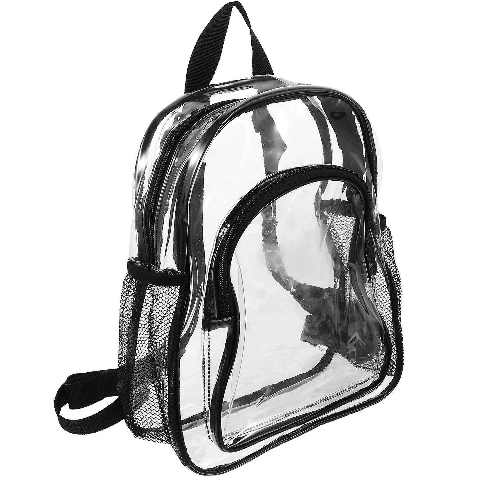 Transparent Backpack Clear Rucksack for Instrument 2Pcs Durable PVC Material