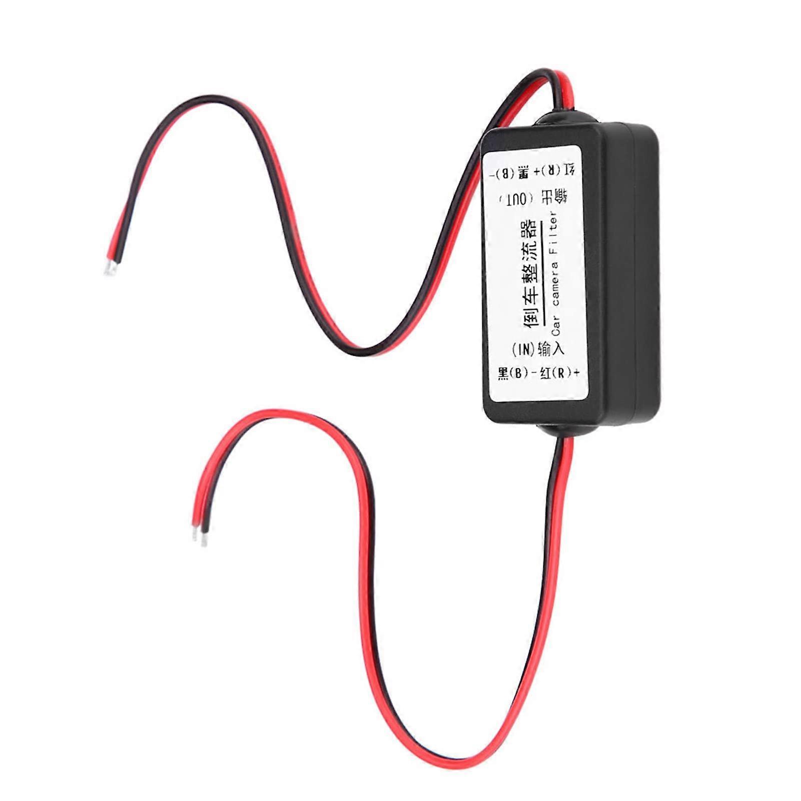 12V DC Power Filter for Car Rear View Camera with Noise Reduction and Easy Installation