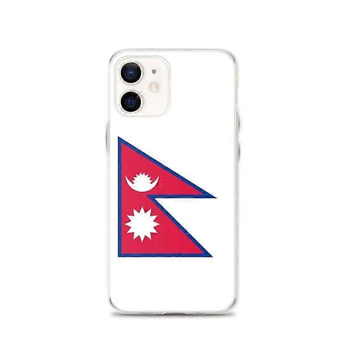 Phone Case – Nepal Flag – Compatible with iPhone 12 – Soft Case – Durable and Shockproof - Silicone - Pixelforma