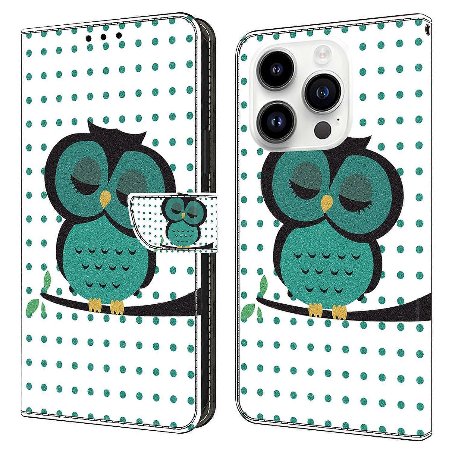 For iPhone 15 Pro Case 3D Pattern Printing Leather Wallet Phone Case