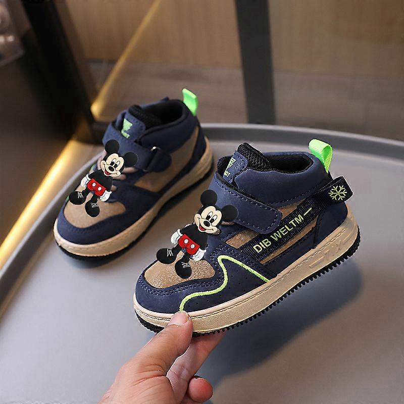 Disney Children Sports Shoes Girls New Spring  Autumn boy Sports Dad Shoes Girls' Big mickey mouse Dirt-Resistant Casual Shoes