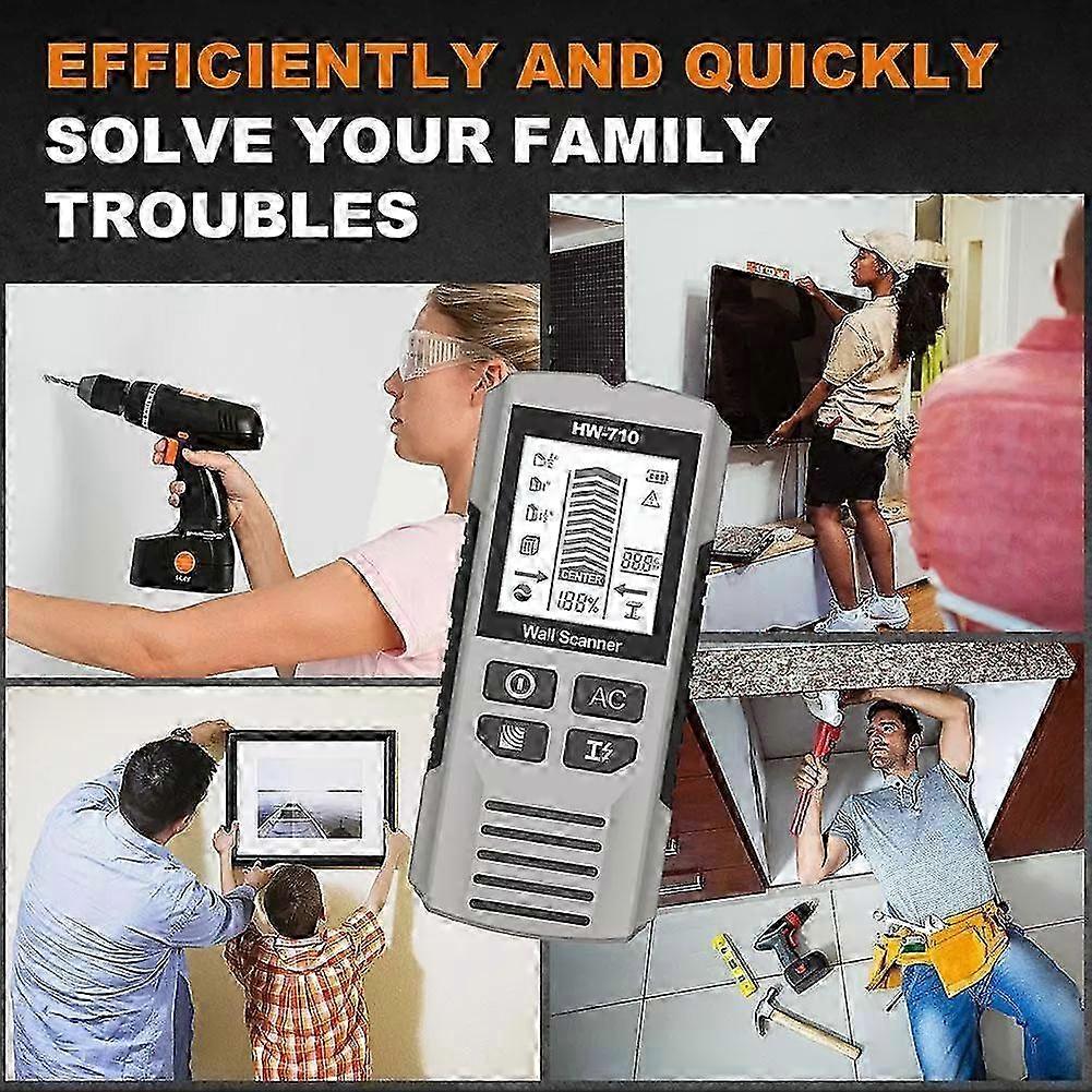 Stud Finder with AC Wire Detection, MultiMode Wall Scanner for Studs, Metal, and Wood