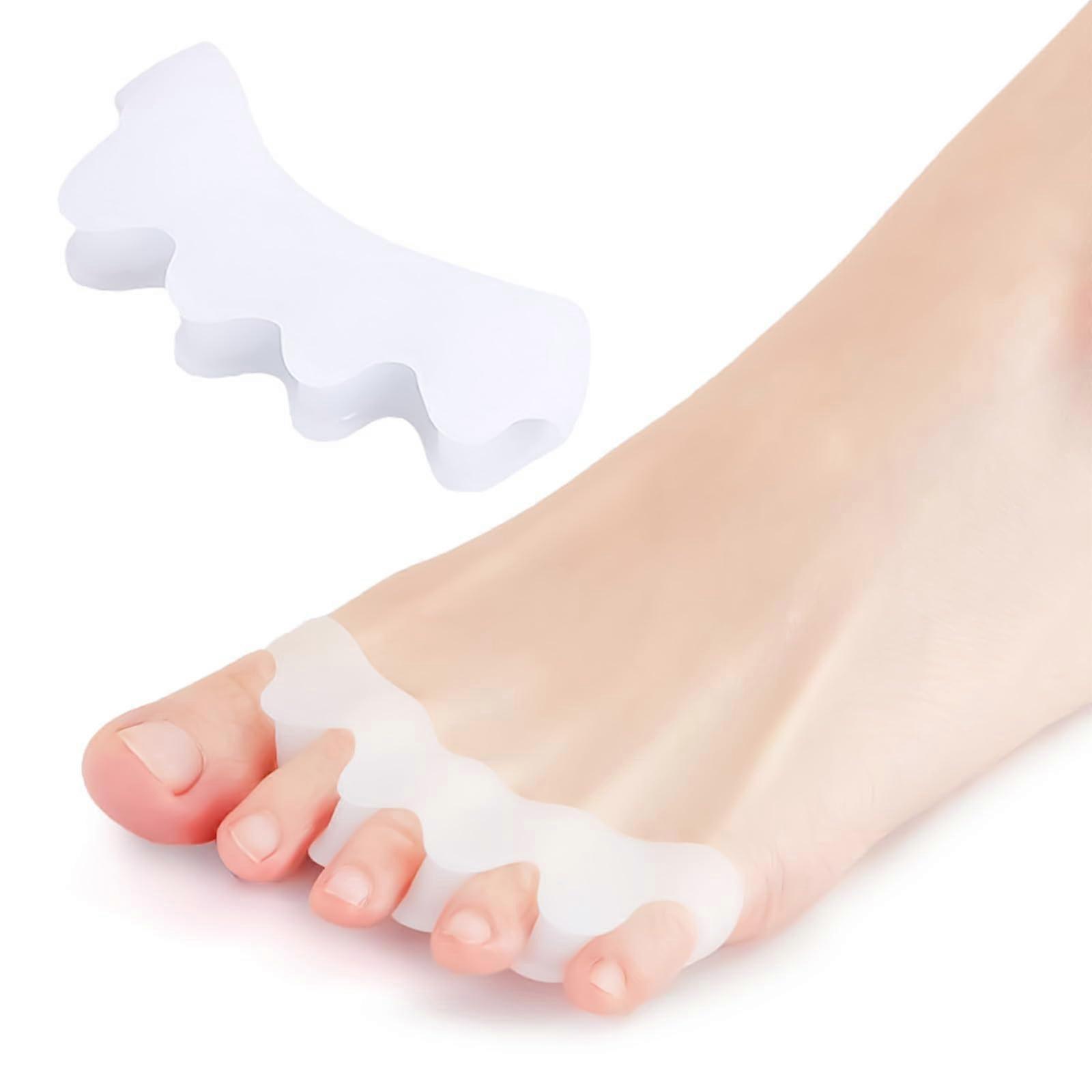 Toe Separators 2 Pack Bunion Corrector Blue Gel Spacers for Pain Relief and Foot Alignment