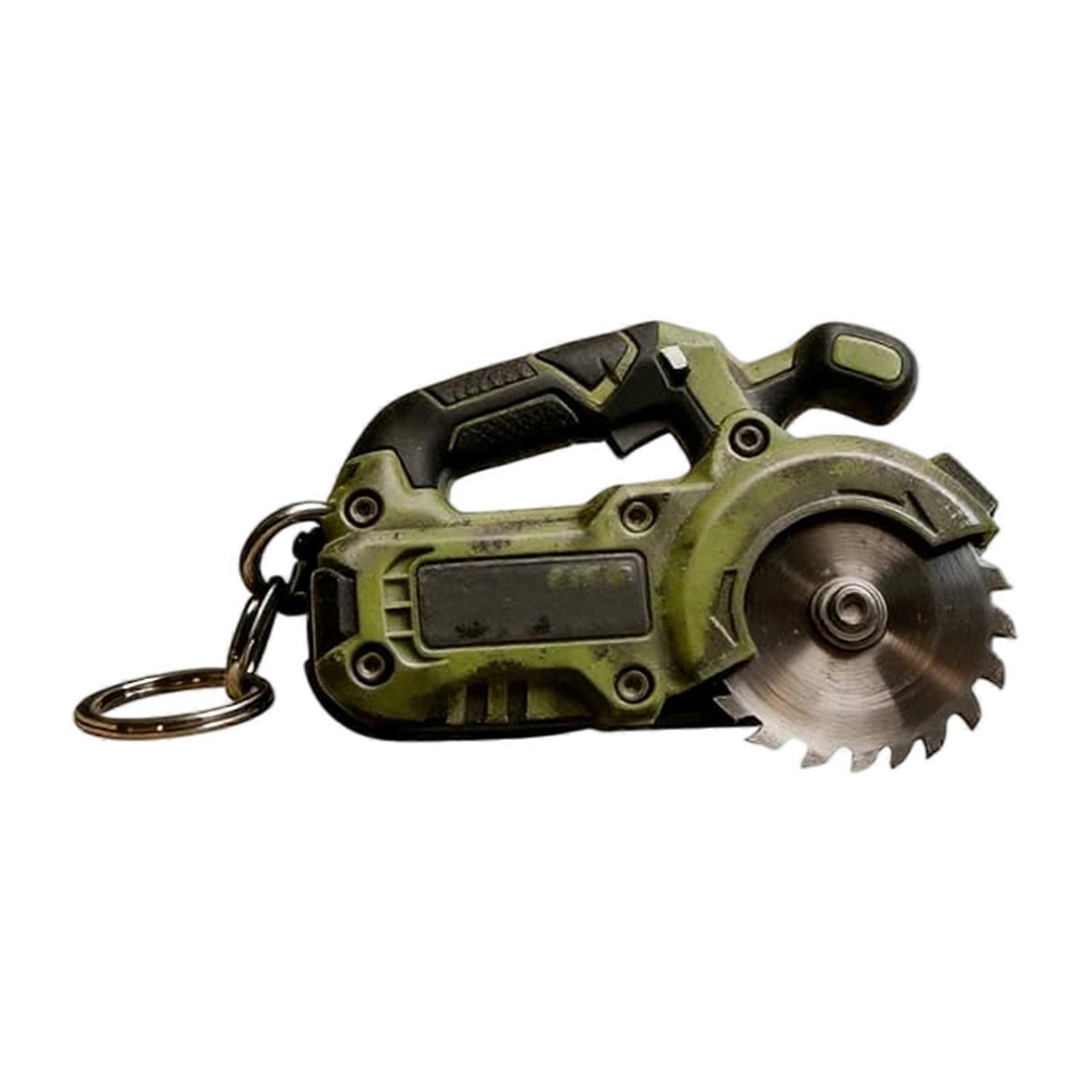 Practical Mini Electric Saw Keychain Ornament PLA Keyring Double Purpose Solution for Small Tasks Daily Enhancement Multicolor