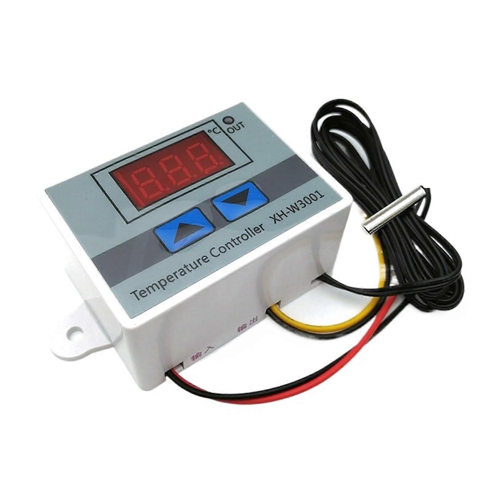 W3001 Digital Temperature Controller DC 24V LED Display for Incubator Heating Cooling with NTC Sensor