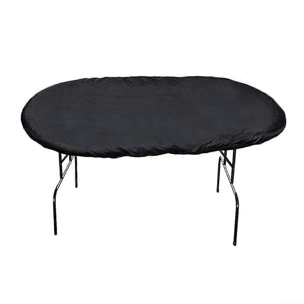 Oval Waterproof Oxford Poker Table Cover 420D Foldable Dustproof Board Game Table Protector