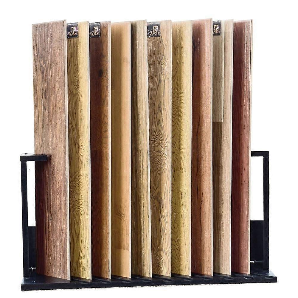 10 Slot Tile Display Rack Ceramic Sample Holder Floor Standing Space Saving Stable Display Stand for Retail