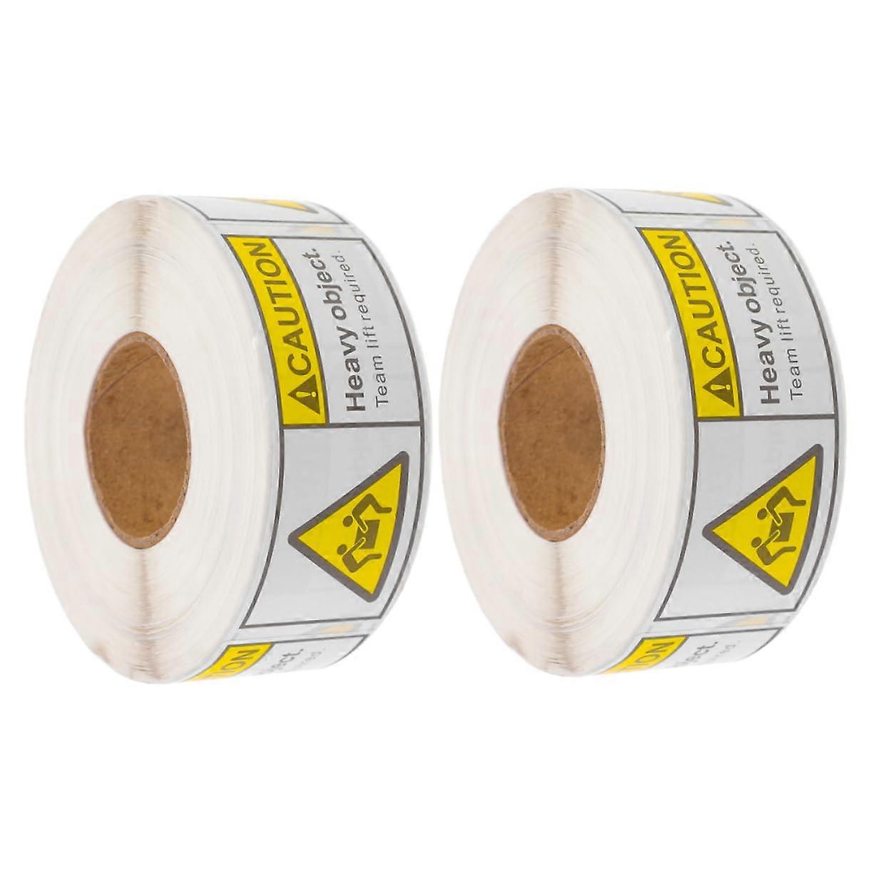 Heavy Package Labels with Strong Adhesive for  Heavy Object Warning and Safe Handling, 2 Rolls