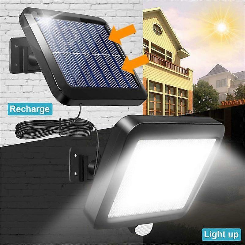 Solar Power Wall Light Outdoor Motion Sensor Light 56 LED Night Light