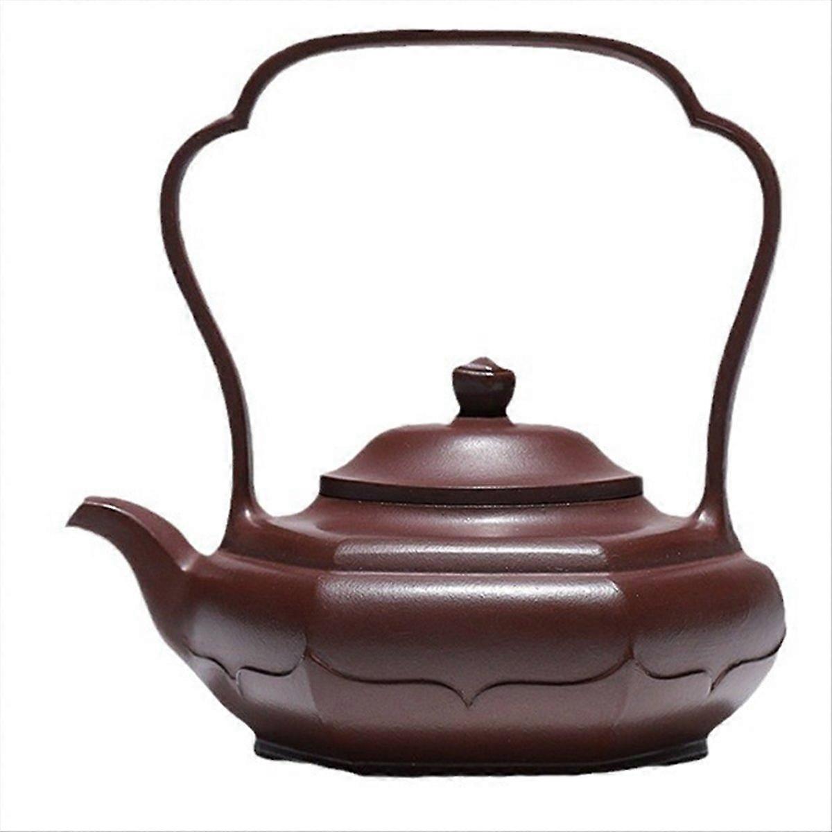 High Quality Hexagonal Loop-Handled Teapot Ceramics Handmade Clay Tea Set Coffee Maker