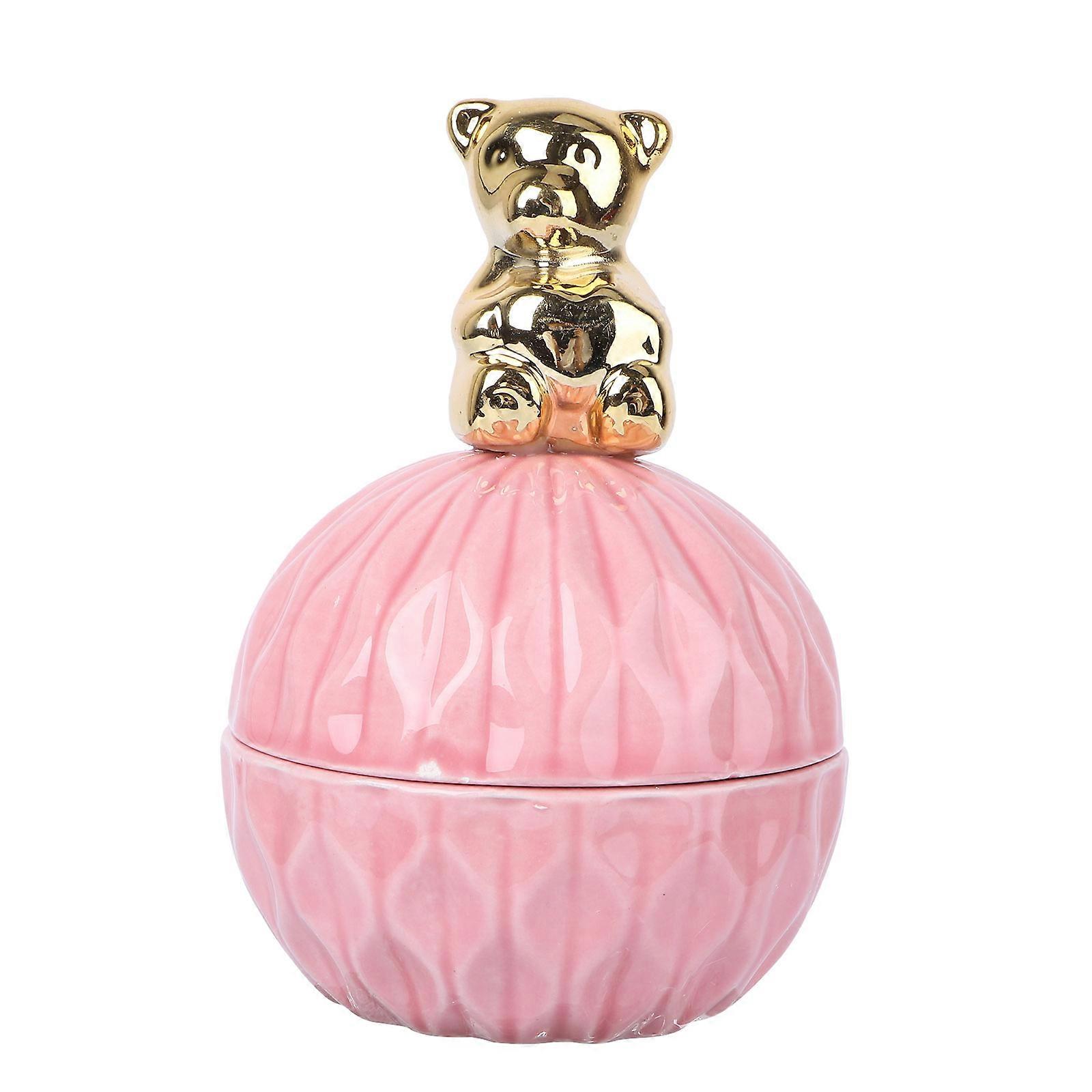 Delicate Pink Ceramic Candy Jar for Storage Container