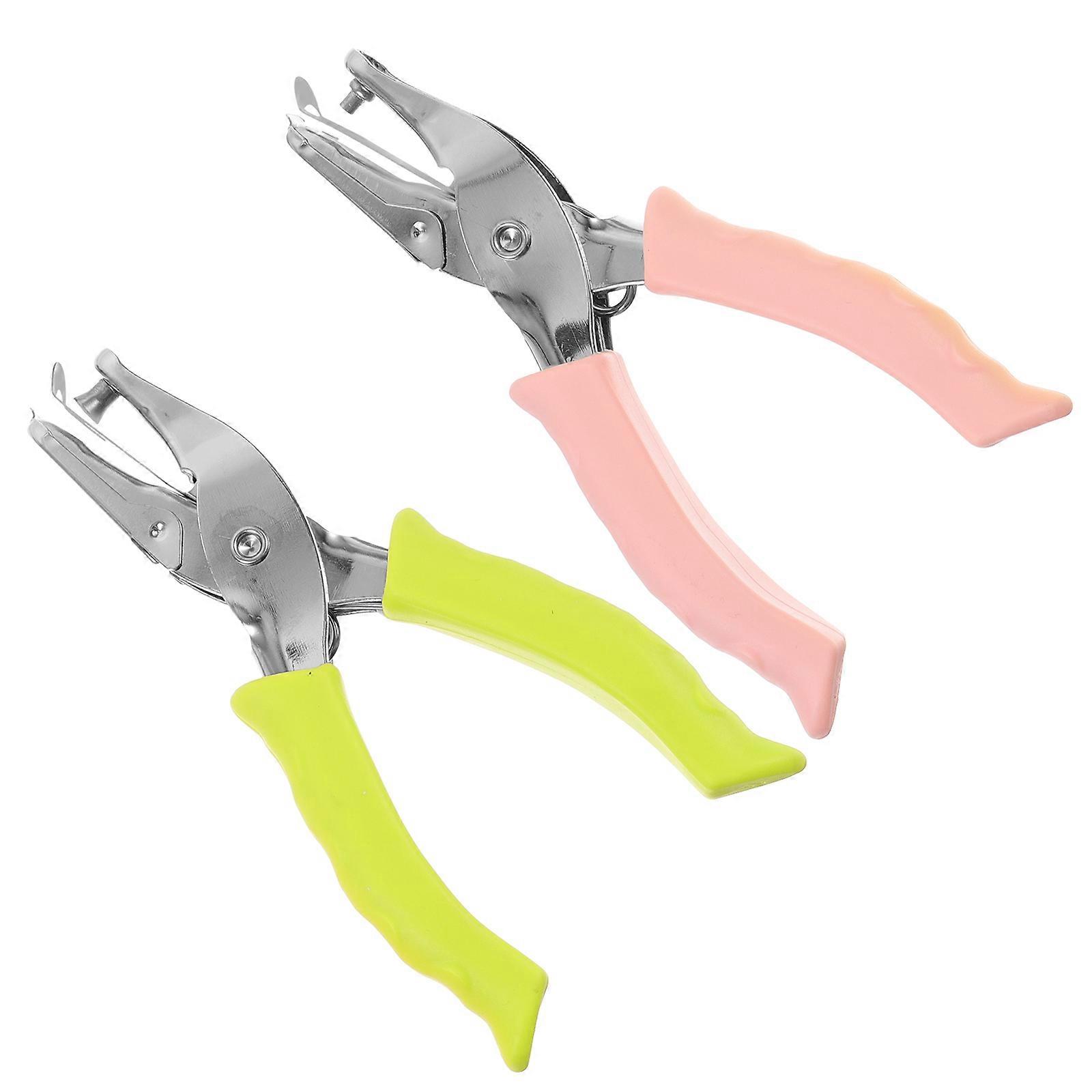 Multi-Function Paper Hole Puncher Office Hole Punch for DIY Use 2Pcs
