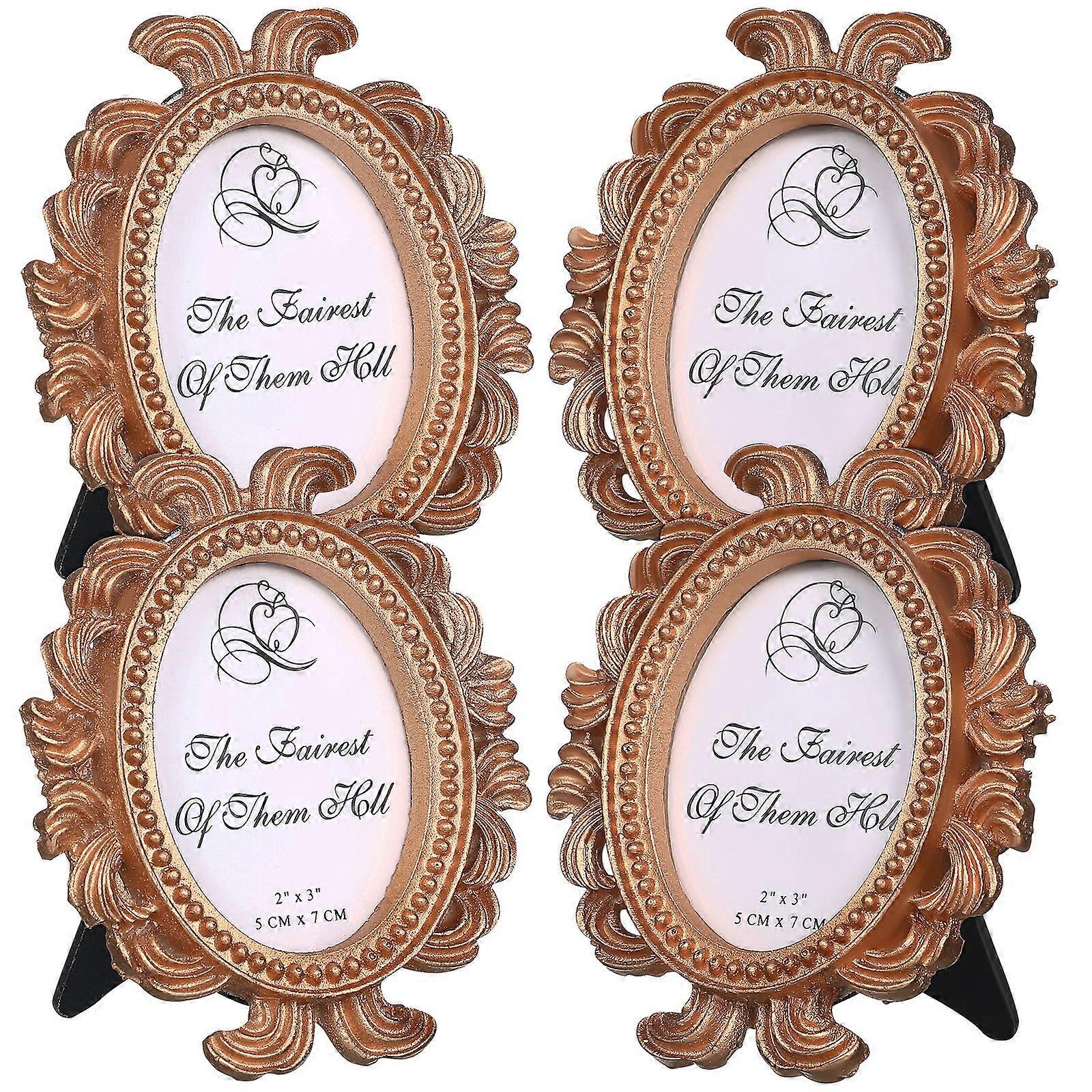 4 Pcs Small Photo Frames Vintage Picture Frames Vintage Frames Mini Picture Frames Display Frame Decor