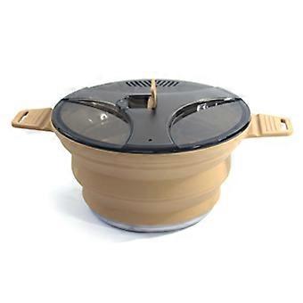 Camping Cookware Set with Heat Resistant NonStick Collapsible Silicone Bowls for Outdoor Trips