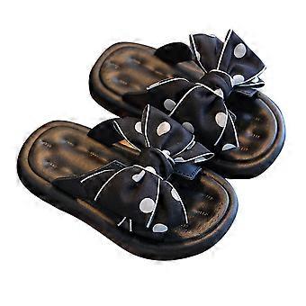 Mikilon Mädchen-Outdoor-Hausschuhe, Größe 1-8 Jahre, bequeme Hausschuhe mit großer Schleife, atmungsaktive Sommerschuhe