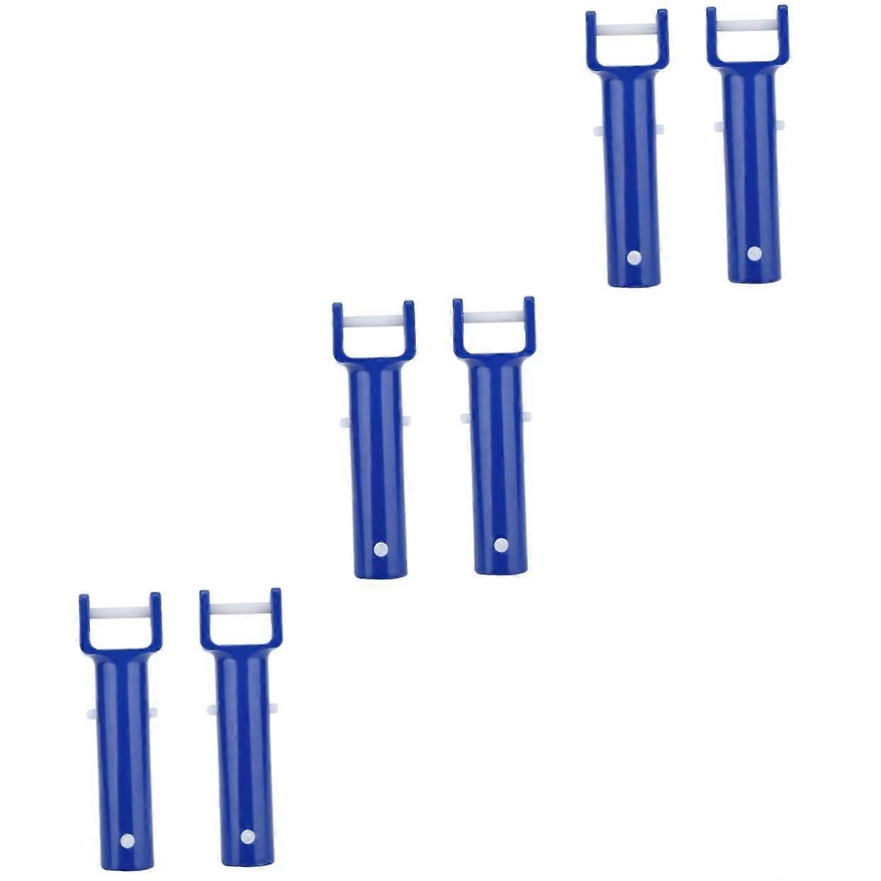 Pool Vacuum Brush Head Replacement Set, Restore Suction Efficiency, Easy Installation, Blue 6 Pack