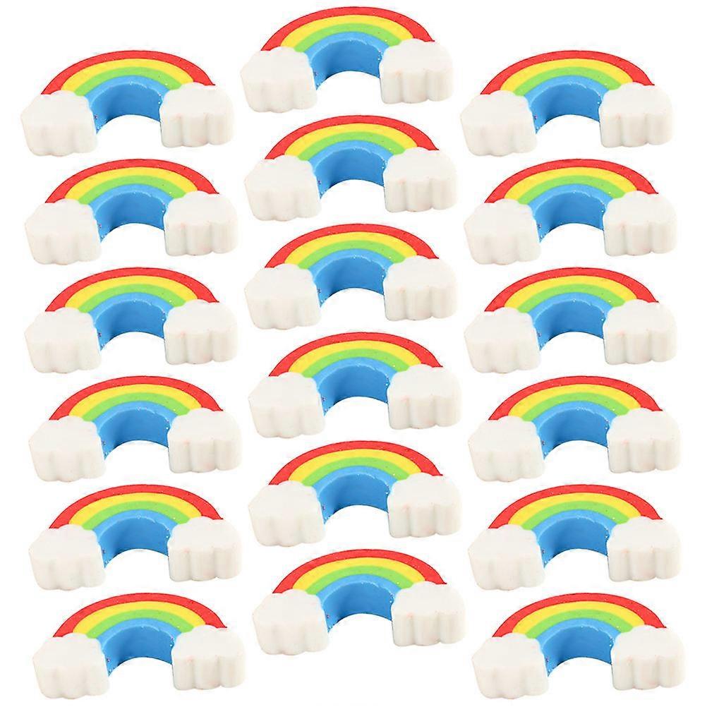 100pcs Multi-function Erasers Delicate Rainbow Erasers Portable Mini Erasers Stationery Supply