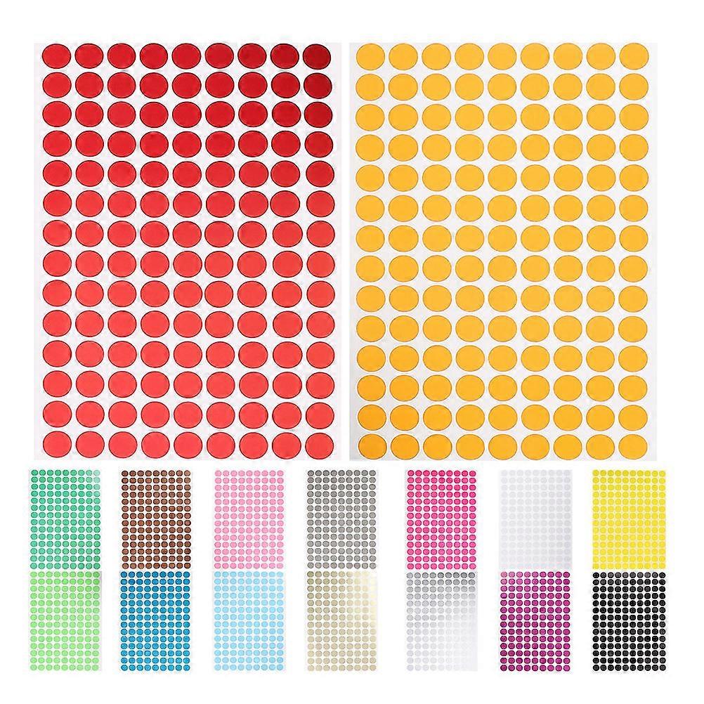 Dot Stickers Round Colored Dot Stickers for Coding with 64 Sheets Self Adhesive