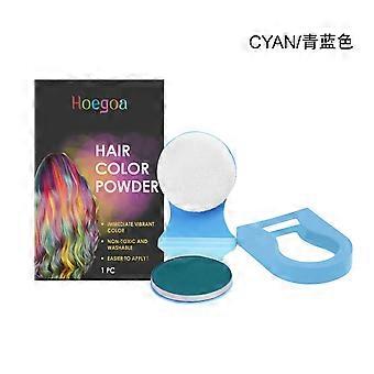 Hoegoa Hair Dye Powder (Cyan Blue) Can Easily Change Your Hair Color With Just One Application. It Naturally Covers Your Hair And Is Convenient For Th